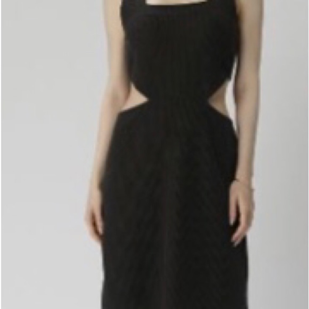 NWT Women’s Cutout sleeveless Bodycon Dress Square Neck Line Waist Keyhole